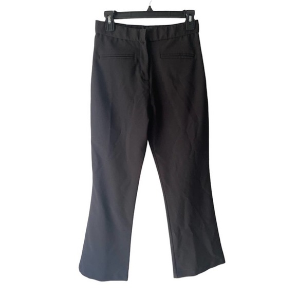 ASOS Design Black Kick Boot Pants Size US 6 Cropped Crepe Slacks Trousers - Picture 1 of 9